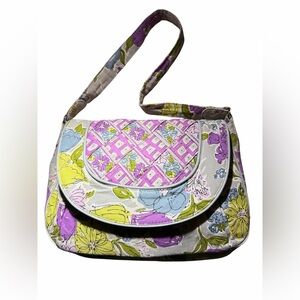 Vera Bradley Floral Multi-Color Crossover folded Women's Shoulder Bag